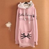 フード付き 猫柄 長袖 レディース パーカー 女性トレーナー　amissting-wy001